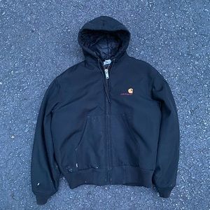 Vintage Insulated Black Carhartt Work Jacket